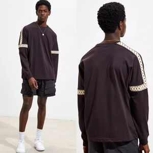 Uo Drop Shoulder Ribbed Long Sleeve Tee size small